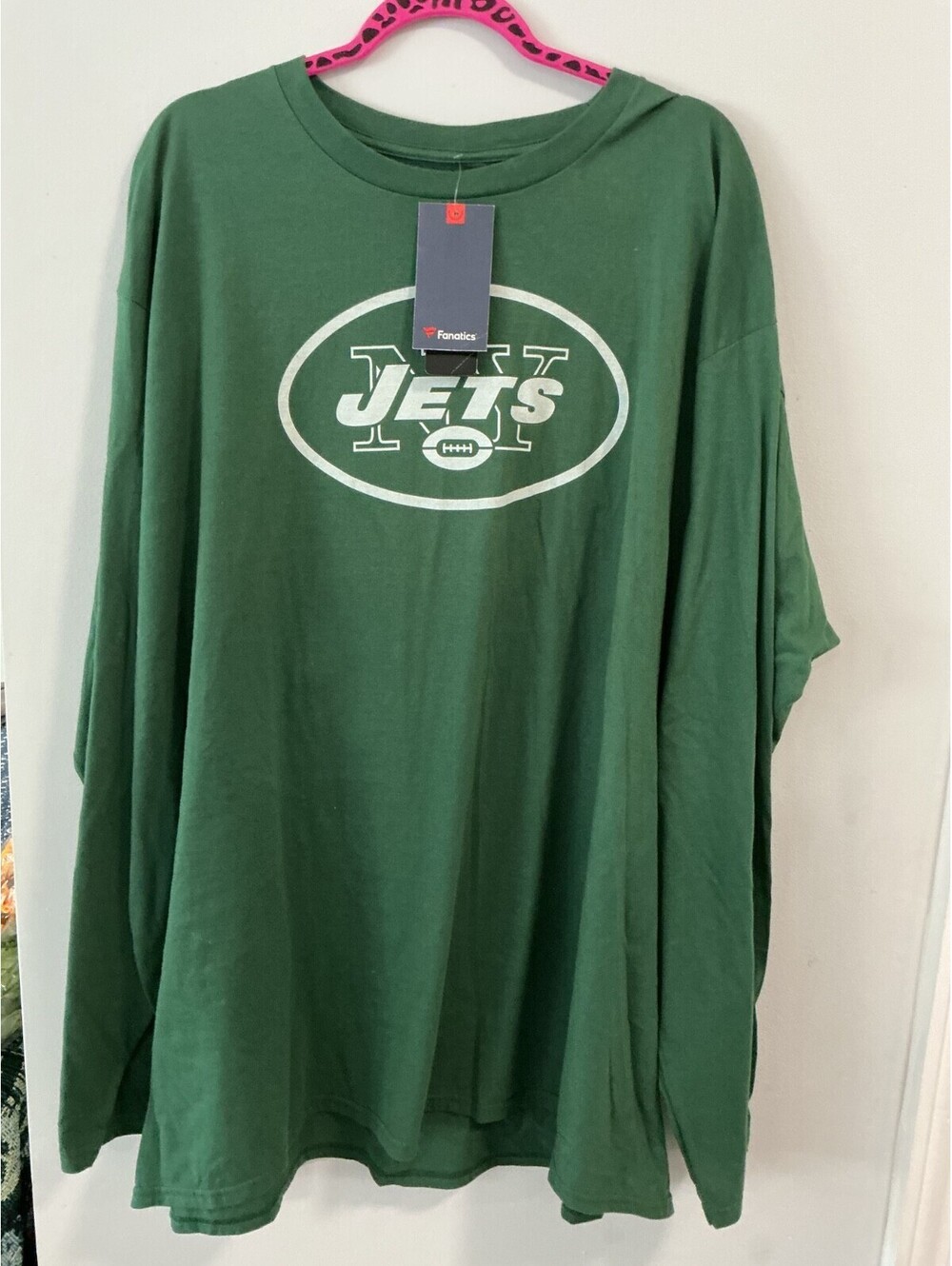 Fanatics NWT Jets Wilson Size Big Tall 4XL Long Sleeve T Shirt #429